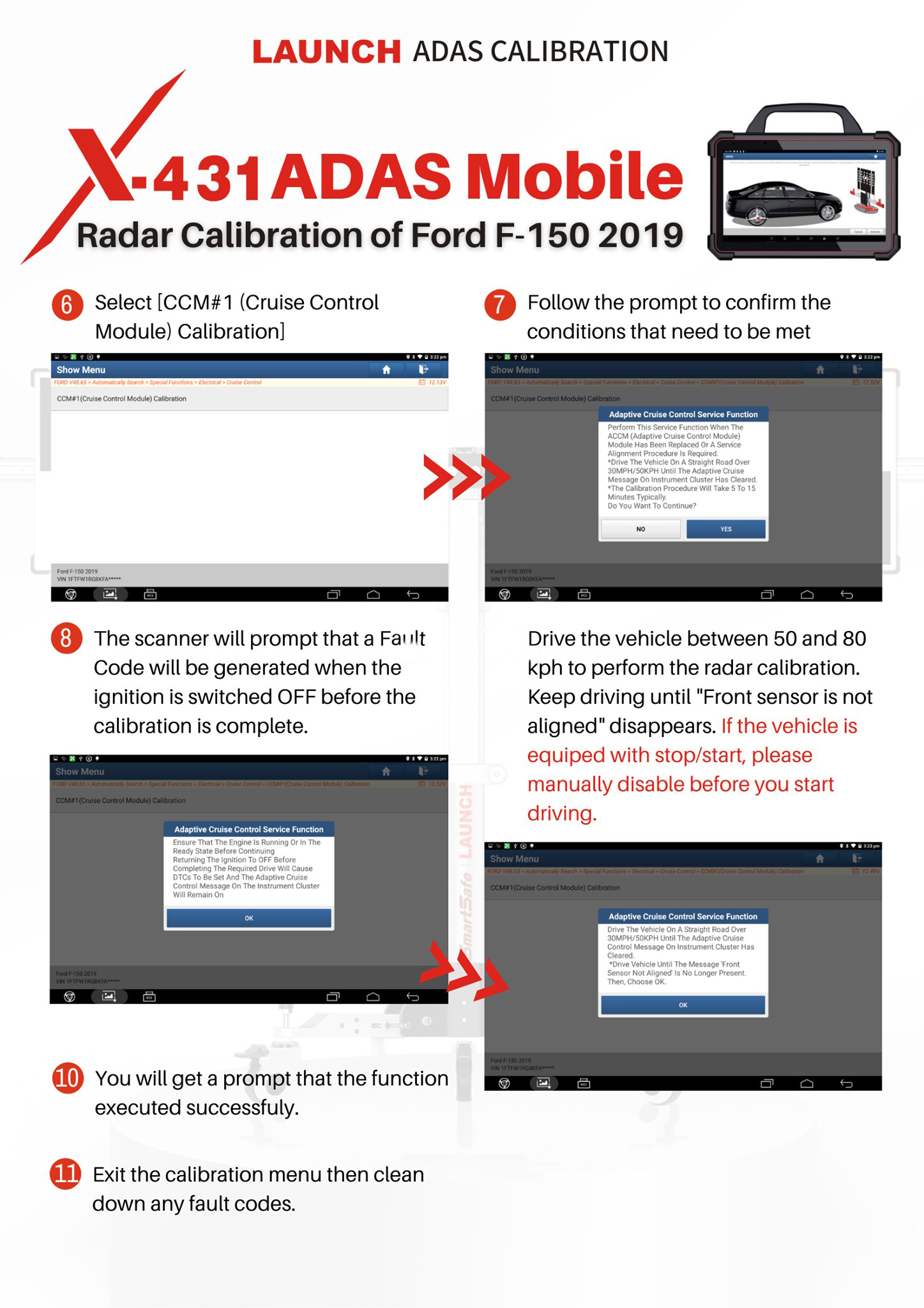 Ford-F-150-2019-Radar-Calibration-via-Launch-X-431-PAD-VII-2